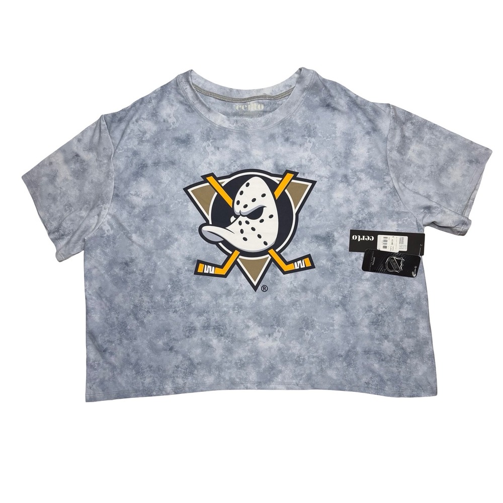 Anaheim Mighty Ducks - Certo hockey cropped cloudy shirt‎ XL